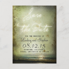 Save the Date Vintage Strandmagnete Ankündigungspostkarte