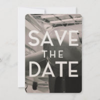 Save the Date Vintager Flugzeughanger