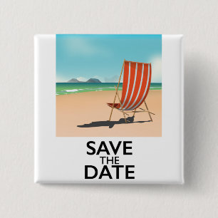 Save the Date Vintager Liegestuhl Button