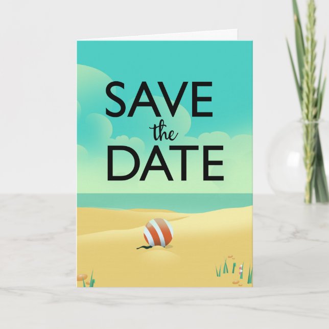 Save the Date Vintager Strand (Vorderseite)