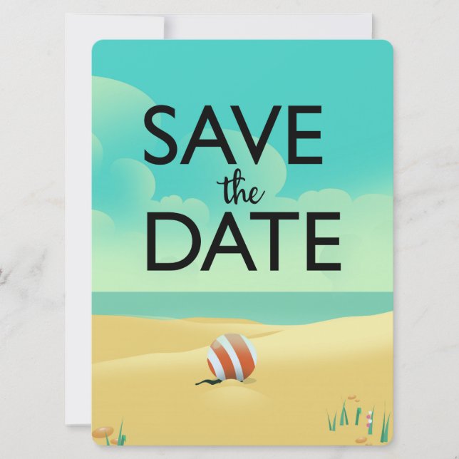 Save the Date Vintager Strand (Vorderseite)