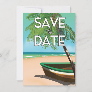 Save the Date Vintages Fischerboot Einladung