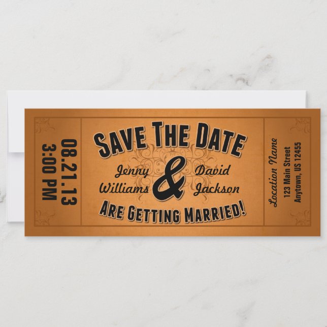 Save the Date: Vintages Ticket Date (Vorderseite)