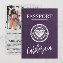 Save The Date Violet California Passport Enregistrer La Date