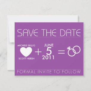 Save The Date Violet pour Michele