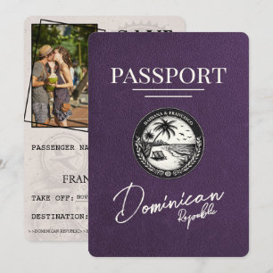 Save The Date Violet Violet passeport République Dominicaine