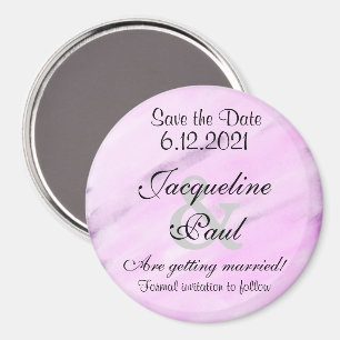 Save the Date Violet Watercolor Magnet
