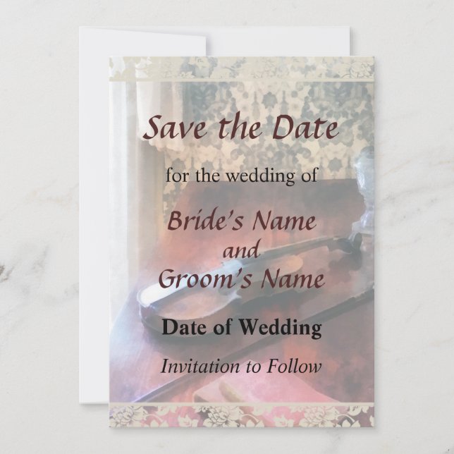 Save The Date Violon sur Crédence (Devant)