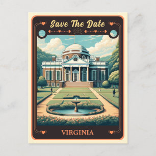 Save the date Virginia Invitation Carte postale