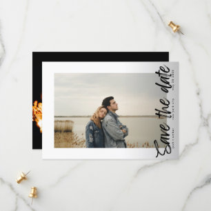 Save The Date Voies latérales   Photo Kraft simple
