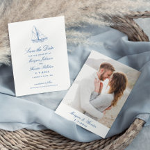 Voilier Elegant Marine Blue Mariage Photo