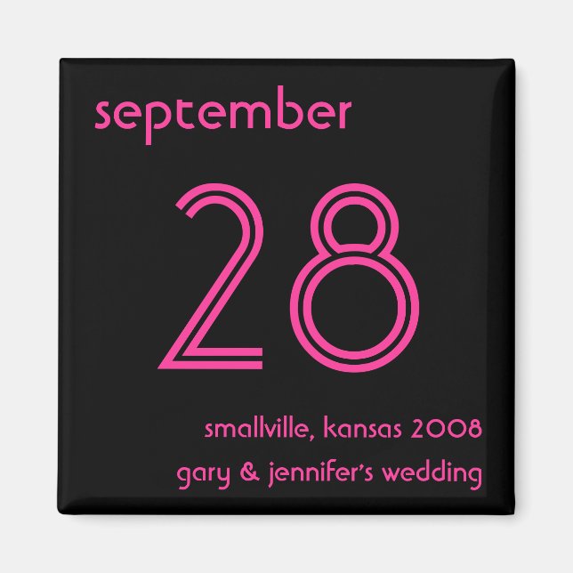 Save the Date Vorlage Magnet (Vorne)