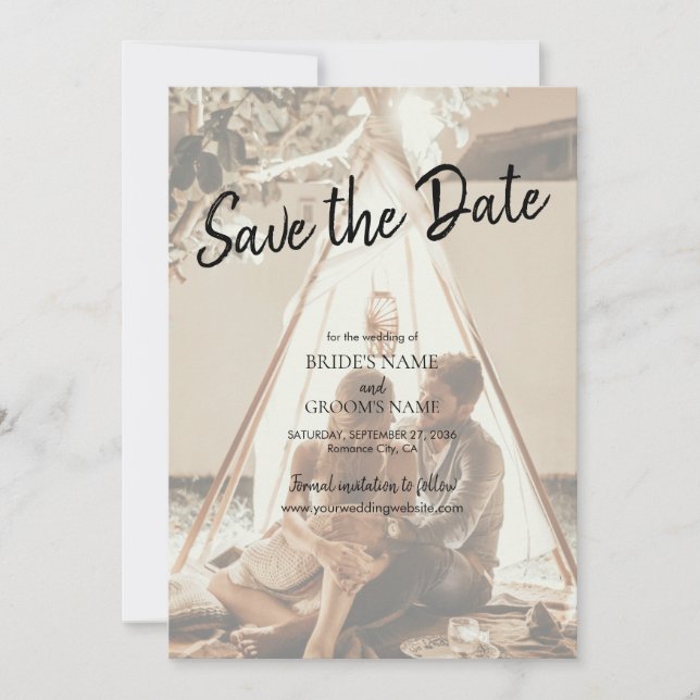 Save The Date Vos propres photos Mariage passé (Devant)