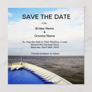 Save The Date Voyage de l'amour l économies de bateau de