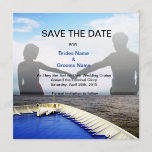 Save The Date Voyage de l'amour l mariage de bateau de