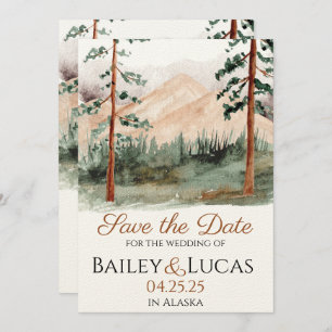 Save The Date Vue Montagne Enregistrer la date