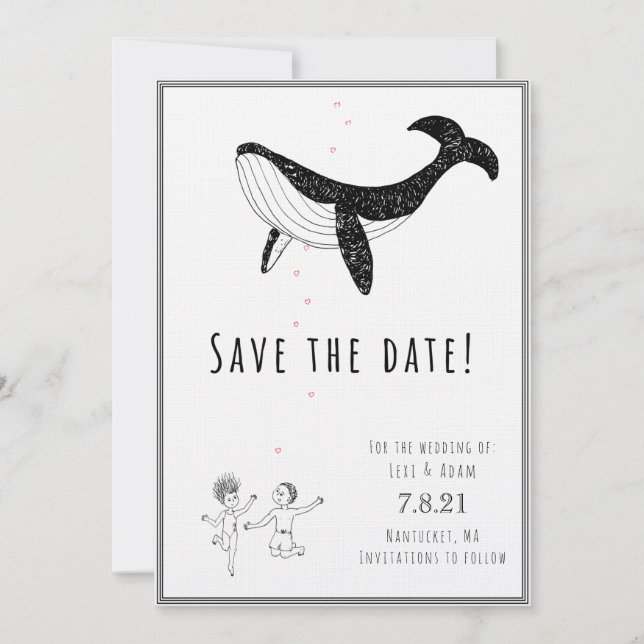 Save the Date - Wale in Liebe (Vorderseite)