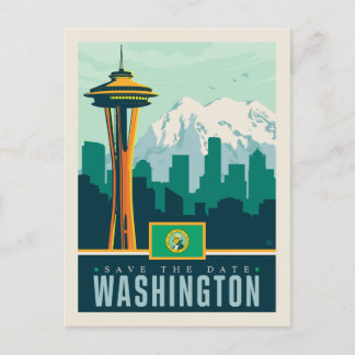 Save The Date | Washington Einladungspostkarte
