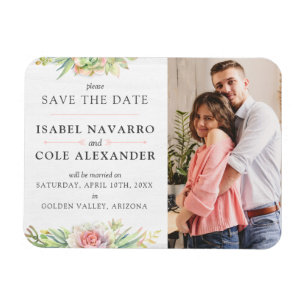 Save the Date Wasserfarbencreme Magnet