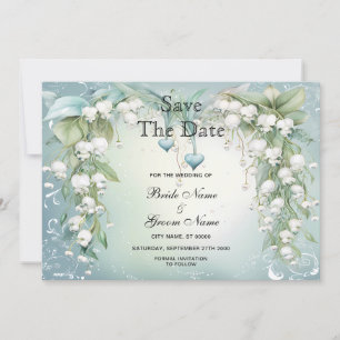 Save The Date Watercolor Lily of the Valley Enregistrer la date
