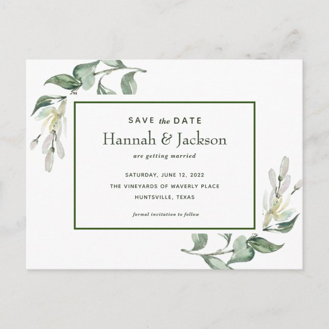 Save the Date *Waverly Place* Postkarte (Vorderseite)