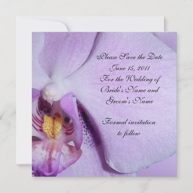 Save the Date Wedding Ankündigung Orchid (Vorderseite)