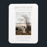 Save the Date Wedding Engagement Invite Minimalist Magnet<br><div class="desc">Edit the date,  photo and names to your own.</div>