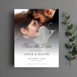 Save the Date Wedding Foto Postkarte<br><div class="desc">Kundenspezifisches Foto Save the Date Hochzeitspostkarte.</div>