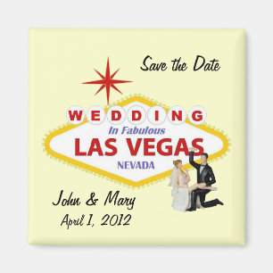 Save the Date Wedding in Las- Vegasmagneten Magnet
