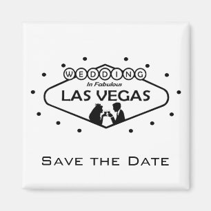 Save the Date Wedding in Las- Vegasmagneten Magnet
