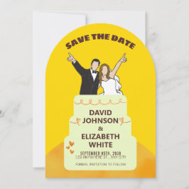 Save the Date Wedding Invitation – Bold Yellow Einladung