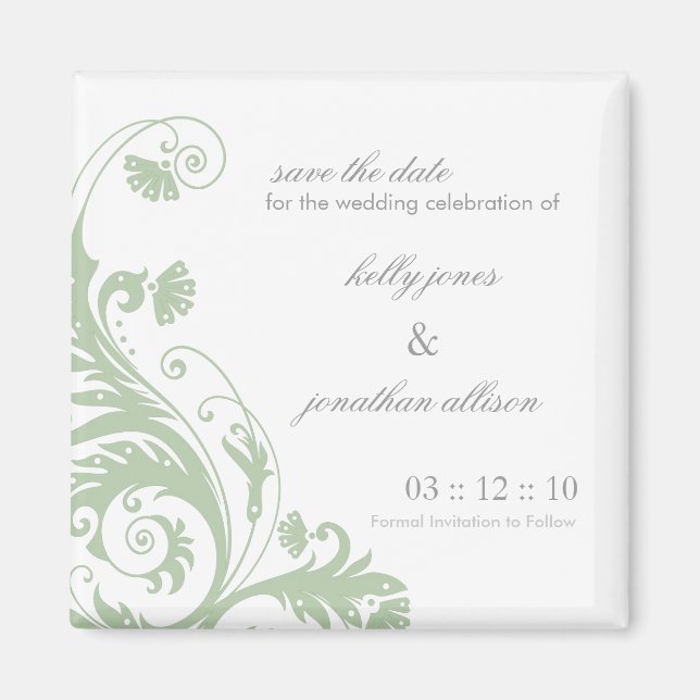 Save the Date Wedding Magnet (Vorne)