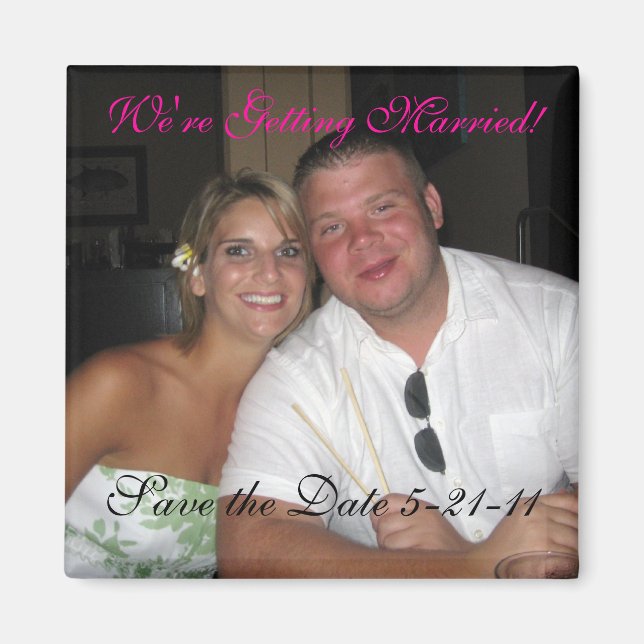 Save the Date Wedding Magnet (Vorne)