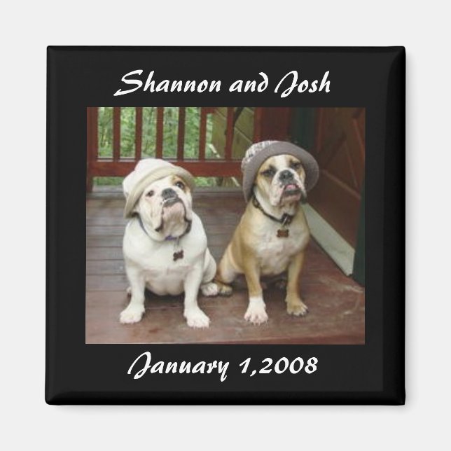 Save the Date Wedding Magnet (Vorne)