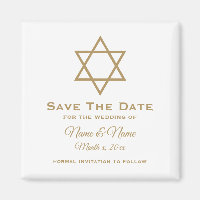 Save the Date Wedding Magnet : David Star