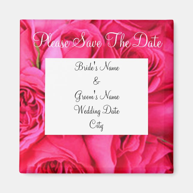 Save the Date Wedding Magnet Vorlagen (Vorne)