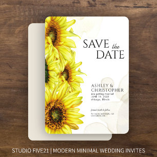 Save The Date Wedding shower de tournesol aquarelle
