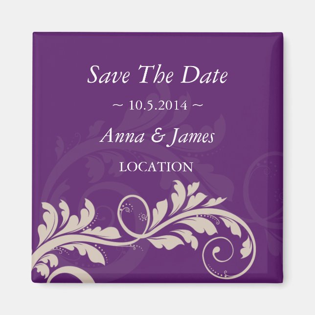 Save the Date ~ Wein 2 Magnet (Vorne)