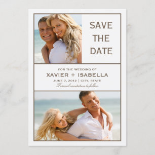 Save the Date Weiß der Collagen- 