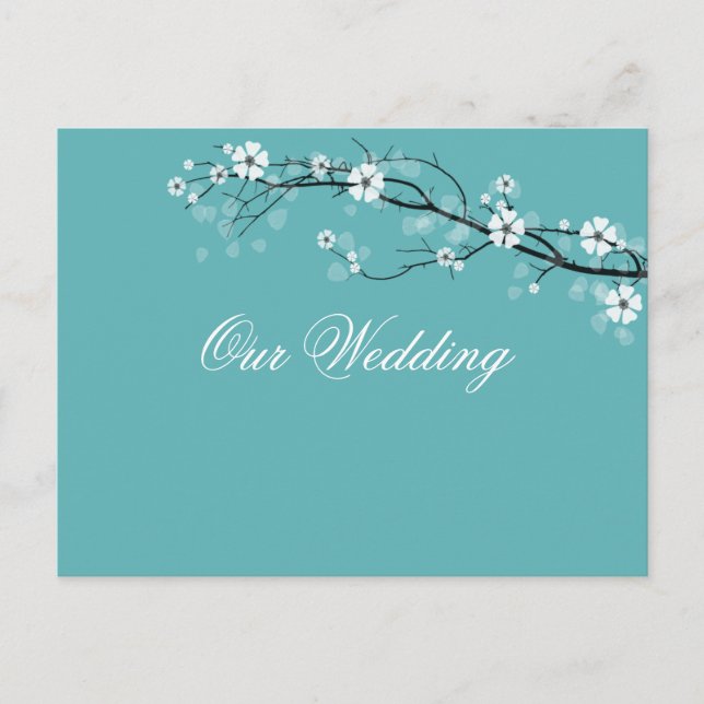 Save the Date weiße Postkarten (Vorderseite)