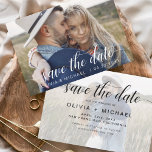 Save the Date Weißhandgeschriebenes Foto Flyer<br><div class="desc">Handgeschriebene Hochzeit mit Budget Speichern Sie die Datumskarten,  die auf der Vorder- und Rückseite ein Foto haben. Die Save the Date Herbst-,  Herbst-,  Winter-,  Frühlings- oder Sommerkarten enthalten eine moderne handgeschriebene Schriftzeichen-Typografie mit eleganten,  einfachen und modernen Herzenszügen,  die Sie nach einem einfachen Hochzeitsfest mit minimalistischer Note verwenden können.</div>