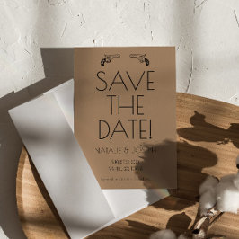 Save The Date Western Boho Cow Boys Guns Moderne Mariage Ouest