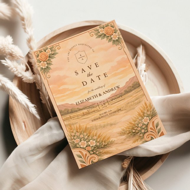 Save The Date Western Desert Canyon Wedding (Créateur téléchargé)