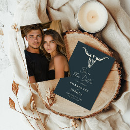 Save The Date Western Enregistrer la date | Crâne de vache boho
