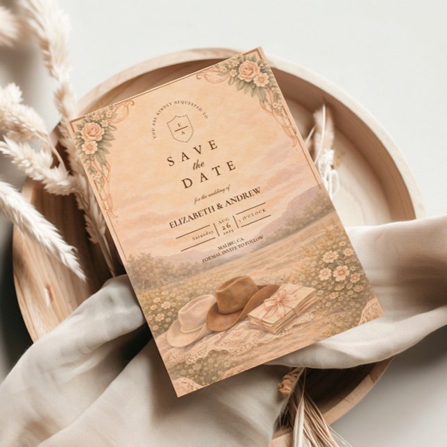 Save The Date Western Meadow Keepsake Wedding (Créateur téléchargé)