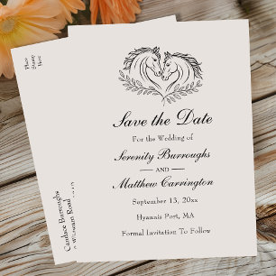 Save the Date Western Rustikale Hochzeit Ankündigungspostkarte