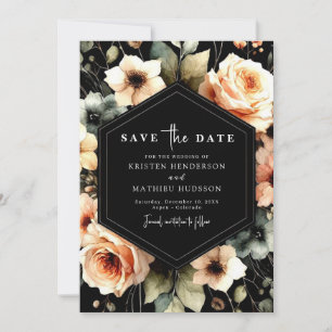Save The Date Whimssical Romantic Peach Mariage