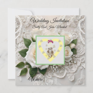 Save The Date Whispers of Elegance : dentelle Rose et vaches int