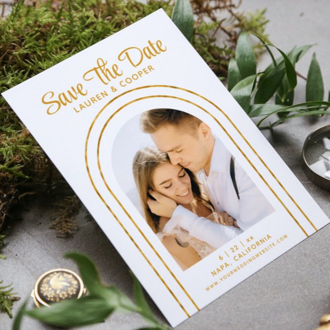 Save the Date White Gold Stilvolle Art Deco Hochze (Von Creator hochgeladen)