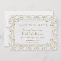 White Great Gatsby Art Déco Gold Enregistrer La Da